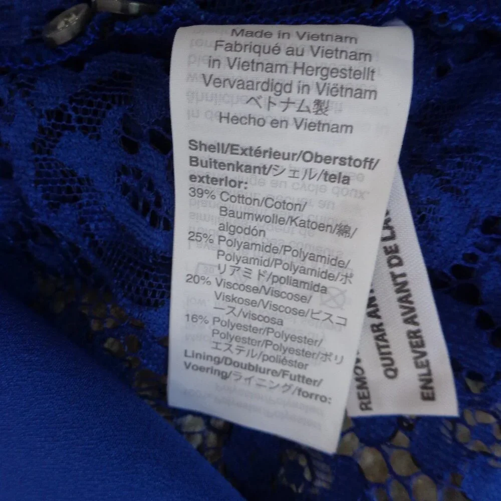 J.‎ Crew Women's Button Up Blue Lace Long Sleeves' Shirt & Tank Top Set Size 6